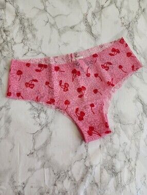 Victoria's Secret PINK Lace Cheekster Panties L NWT